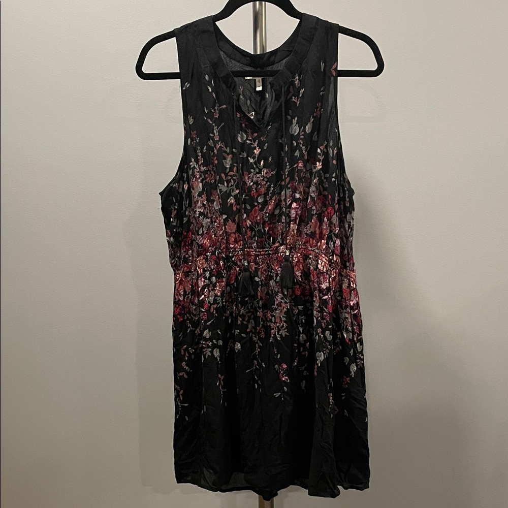 Maurices Black and Pink Floral Dress
